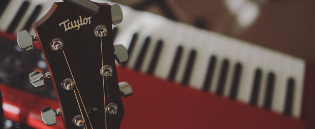 Back to Basics Page Banner Nord Taylor 2200x900 Taylor Guitar and Nord Keyboard