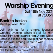 Flyer image for Worship Evening Acts 247.UK 16th November 2024