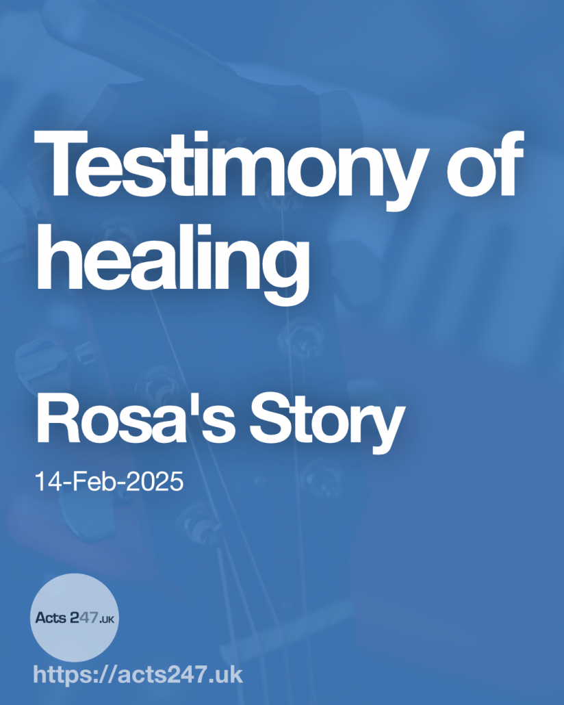 Testimony of healing Rosa's Story Feb 2025 Testimony of healing Rosa's Story