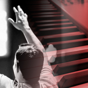 Acts 247 UK Worship Night Banner Image with nord piano and hands lifted blended together for 2026 events